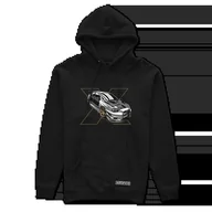 Odzież do sportów motorowych - Czarna bluza z kapturem Mitsubishi Lancer EVO X-XXL - miniaturka - grafika 1