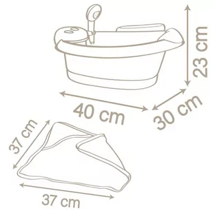 Smoby Baby Nurse Wanienka z hydromasażem i światłem 220368 - Akcesoria dla lalek - miniaturka - grafika 5