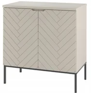 Szafki łazienkowe - Kaszmirowa ryflowana szafka z blatem 80 cm ASPEN-09 czarne nóżki - miniaturka - grafika 1