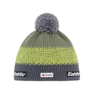 Czapka zimowa z wełną merino Eisbar Star Pompon MU SKA anthracite/yellow/green - ONE SIZE - Czapki damskie - miniaturka - grafika 1