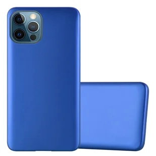 Pokrowiec Do Apple iPhone 12 PRO MAX w METALLIC NIEBIESKI Etui TPU Silikon Obudowa Ochronny Case Cover Cadorabo - Etui i futerały do telefonów - miniaturka - grafika 1