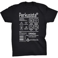 Koszulki męskie - Perkusista Etykieta Koszulka Prezent Perkusisty - miniaturka - grafika 1