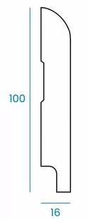 Listwa przypodłogowa mdf lakierowana Premium - Wodoodporny izolant (Otto 100x16) - Listwy przypodłogowe - miniaturka - grafika 2