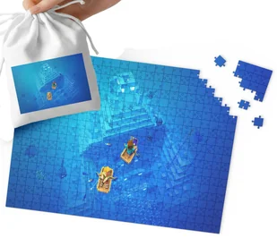 PUZZLE - MINECRAFT WIELE WZORÓW PREZENT DLA DZIECI 192el + WORECZEK - Puzzle - miniaturka - grafika 1