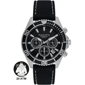 Zegarki męskie - Pacific Poseidon SMPA-2004-01 czarny męski zegarek chronograf 200M - miniaturka - grafika 1