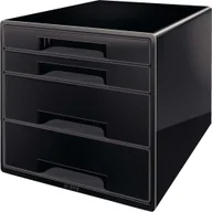 Przyborniki na biurko - Leitz Leitz Biurkowy organizer na dokumenty, 4 szuflady, czarny - miniaturka - grafika 1