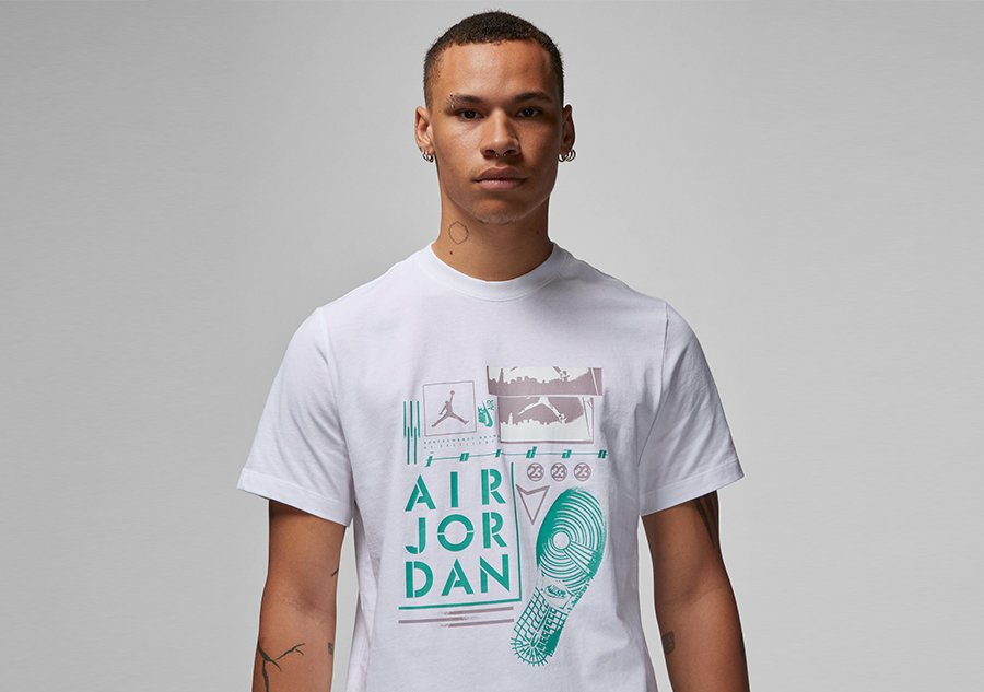 Nike Air Jordan Brand Graphic Crew 2 Tee White