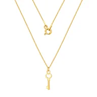 Naszyjniki - Złoty naszyjnik - kluczyk - miniaturka - grafika 1