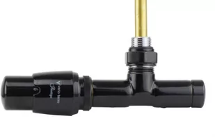 Zawór termostatyczny zespolony 50mm UNICO czarny błyszczący lewy - Zawory i kraniki Zawór termostatyczny zespolony 50mm UNICO czarny błyszczący lewy - Zawory i kraniki - miniaturka - grafika 1