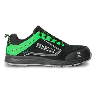 SPARCO Lekkie buty ochronne Cup S1P Adelaide czarne/zielone rozmiar 43 - Buty motocyklowe - miniaturka - grafika 1