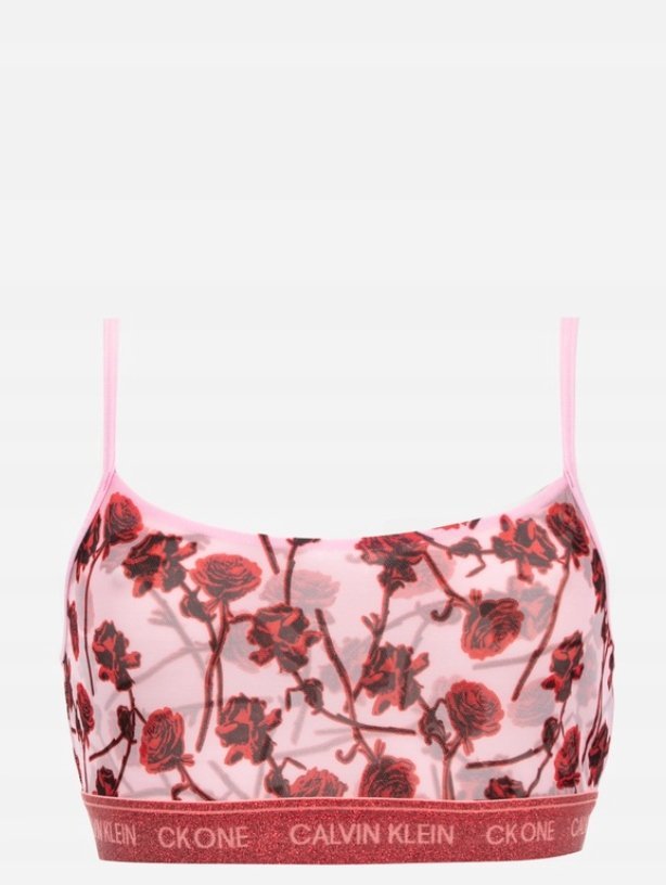 CALVIN KLEIN BIUSTONOSZ RÓŻOWY WE WZÓR MIĘKKI M 0Z5D1_D* M 0_5 TIA