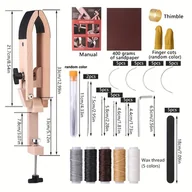 Rękodzieło - TEMU Zestaw klipsów do koni Pony - PU skóra do szycia, woskowa nić, igły do szycia dla DIY ręcznego szycia skóry i pracy - miniaturka - grafika 1