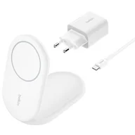 Ładowarki do telefonów - Ładowarka indukcyjna BELKIN BoostCharge WIB007VFWH Qi2 15W Biały + Zasilacz 20W - miniaturka - grafika 1