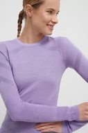 Bielizna sportowa damska - Smartwool longsleeve funkcyjny Intraknit Thermal Merino kolor fioletowy - miniaturka - grafika 1