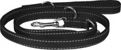Smycze dla psów - Chaba Smycz regulowana z odblaskiem czarna 2.2m - miniaturka - grafika 1
