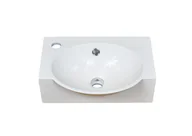 Umywalki - Umywalka wisząca, prostokątna, 40 x 29 cm, marmur syntetyczny - miniaturka - grafika 1