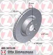 Tarcze hamulcowe - Tarcza hamulcowa ZIMMERMANN 400.3615.00 2204211112 - miniaturka - grafika 1