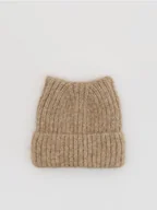 Czapki damskie - Reserved - Czapka z domieszką wełny - beżowy - miniaturka - grafika 1