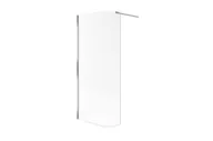 Grzejniki łazienkowe - Vidoq walk-in ścianka gięta 93x200 cm ch - miniaturka - grafika 1