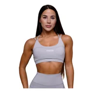 Biustonosze - Biustonosz damski GymBeam FIT Sports Bra Mist Grey S - miniaturka - grafika 1