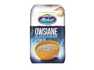 Melvit Płatki owsiane błyskawiczne 400g - Płatki śniadaniowe i musli - miniaturka - grafika 1