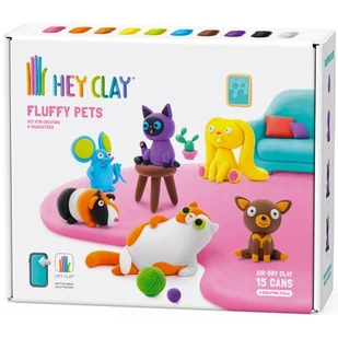 Hey Clay Masa plastyczna Zestaw Puchate Zwierzaki HCL15023 - Masy plastyczne - miniaturka - grafika 1