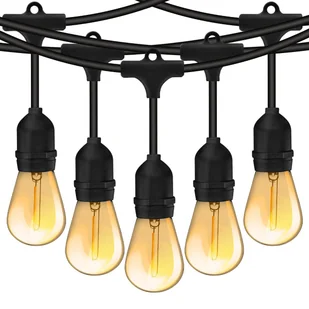 Girlanda Ogrodowa Zewnętrzna MALUS Łańcuch Świetlny 20m 20xE27 + Żarówki LED 1,3W 2200K Lumiled - Lampy ogrodowe - miniaturka - grafika 1