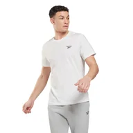 Koszulki sportowe męskie - Koszulka z krótkim rękawem Męska Reebok 100054977 Biały - miniaturka - grafika 1