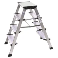 Drabiny - Drabina aluminiowa 4 stopnie 2-stronna Treppo Krause - miniaturka - grafika 1