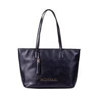 Torebki damskie - Torebka damska shopper, 40 x 27 x 16 cm, czarna - miniaturka - grafika 1