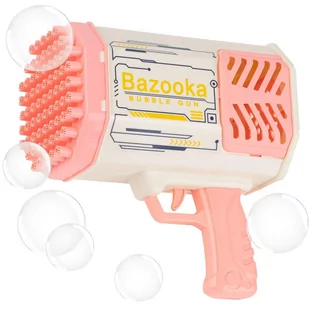 Bazooka do baniek różowa  | Bańki mydlane  |  Automat pistolet  | Bazooka na bańki Bubble Różowa| Prezent dla dziecka | Zestaw - Bańki mydlane - miniaturka - grafika 1