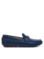 Mokasyny damskie - Pollini Mokasyny SA10151G1MTD0751 Granatowy - miniaturka - grafika 1