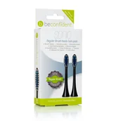 Szczoteczki do zębów - Beconfident Sonic Toothbrush heads 2-pack Regular Black - miniaturka - grafika 1