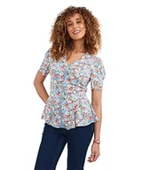 Bluzki damskie - Joe Browns Damska bluzka z kwiatowym nadrukiem, zamek błyskawiczny z przodu, z wysokim dołem, wielokolorowa, 6, multi, 32 - miniaturka - grafika 1