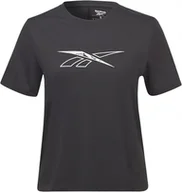Koszulki i topy damskie - REEBOK- T-SHIRT DAMSKI - WOR SUPREMIUM TEE HB1049 GRAFITOWY - miniaturka - grafika 1