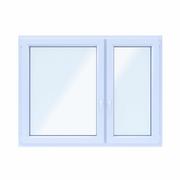 Okna - Okno PCV 2-szybowe fasadowe O18 białe 1465x1135 mm otwierane do wewnątrz prawe - miniaturka - grafika 1