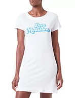 Sukienki - Love Moschino Sukienka damska Jersey z nadrukiem Bubble Print. Sukienka, Bia?y niebieski, 46 - miniaturka - grafika 1