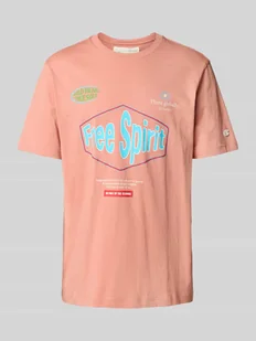 T-shirt z detalami z logo - Koszulki męskie - miniaturka - grafika 1