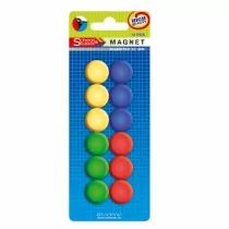 Starpak Magnes mix kolorów śr 22 mm 12el - Magnesy - miniaturka - grafika 1