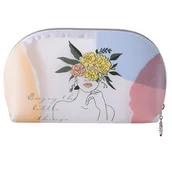 Kosmetyczki, organizery i kuferki - Kosmetyczka Florina L kobieta z kolorowymi kwiatami - miniaturka - grafika 1