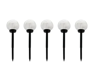 ZESTAW 5x LED Lampa solarna 5xLED/0,12W/1,2V 3000K IP44 czarna/przezroczysta - Lampy ogrodowe - miniaturka - grafika 1