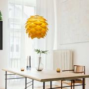 Lampy sufitowe - Nave Modernistyczna LAMPA wisząca FOGLIA 7087827 drewniana OPRAWA okrągły ZWIS ananas brązowy 7087827 - miniaturka - grafika 1