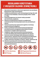 Akcesoria BHP - Tablica REGULAMIN SIŁOWNI ZEWNĘTRZNEJ, PLENEROWEJ 6 - 75x125cm PCV 5mm - miniaturka - grafika 1