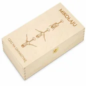 Zestawy do wina - Skrzynka jasna XL na wino z grawerem dla sportowca na imieniny - miniaturka - grafika 1