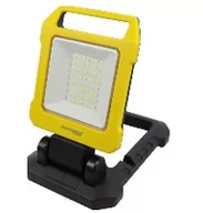 Lampy pozostałe - Naświetlacz LED przenośny z rączką 20W b.zimna 6500K 4000lm HERKULES obudowa czarna/żółty stopniowe włączanie IP54 GERMINA - miniaturka - grafika 1