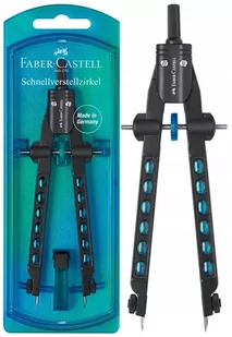 Faber-Castell Cyrkiel + Rysiki W Etui Factory - Przybory szkolne - miniaturka - grafika 1