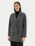 Płaszcze damskie - Motivi Płaszcz wełniany 0065W000087N Szary Regular Fit - miniaturka - grafika 1