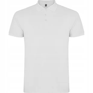 Koszulka POLO Męska Bawełna PIQUE Roly STAR 6638 BIAŁA 4XL - Koszulki męskie - miniaturka - grafika 1