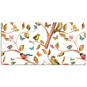 Podkładki na biurko - Ochronna mata na biurko Ptaki na gałęzi 120x60 cm, Dywanomat - miniaturka - grafika 1