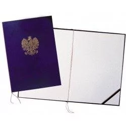Okładka na dyplom z orłem granatowa - Szkolne artykuły papiernicze - miniaturka - grafika 2